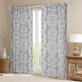 thumbnail image 2 of Castle Fairy Boho Damask Blackout Curtains Set of 2 (52x84 Each),Bohemian Window Curtains, 2 of 6