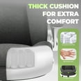 thumbnail image 6 of EOP Executive High Back Office Chair, Adjustable Heavy Duty Chair with Flip up Armrest, 500LBS Big and Tall Computer Chair with Lumbar Support, Fabric Desk Chair with Extra Wide Cushion, Gray, 6 of 9