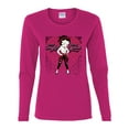 thumbnail image 2 of Wild Bobby Betty Boop Sugar and Spice Wink Betty Boop Womens Long Sleeve T-Shirt, Fuschia, XX-Large, 2 of 5