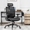 thumbnail image 2 of Costway Chaise de Bureau Réglable en Maille avec Siège Coulissant et Support Lombaire, 2 of 10