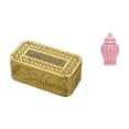 thumbnail image 1 of Elegante Caja De Pañuelos Y Jarrón Decorativo De Porcelana Con Tapa Para Baño, Hogar, Restaurante, Arreglos Florales Y Exhibición De Fiestas., 1 of 8