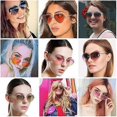 thumbnail image 3 of Heart Sunglasses Women Polarized Metal Frame Trendy Cute Heart Shaped Sunglasses UV400 Protection, 3 of 5