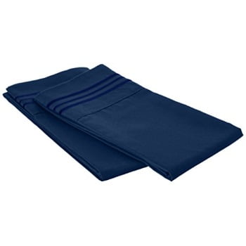 Pillow Top Cal King - elegance linen 110rw-pcase-king navy blue 2pc pillow cases 90 gsm microfiber - available in many sizes & many colors, king/cal king, navy blue