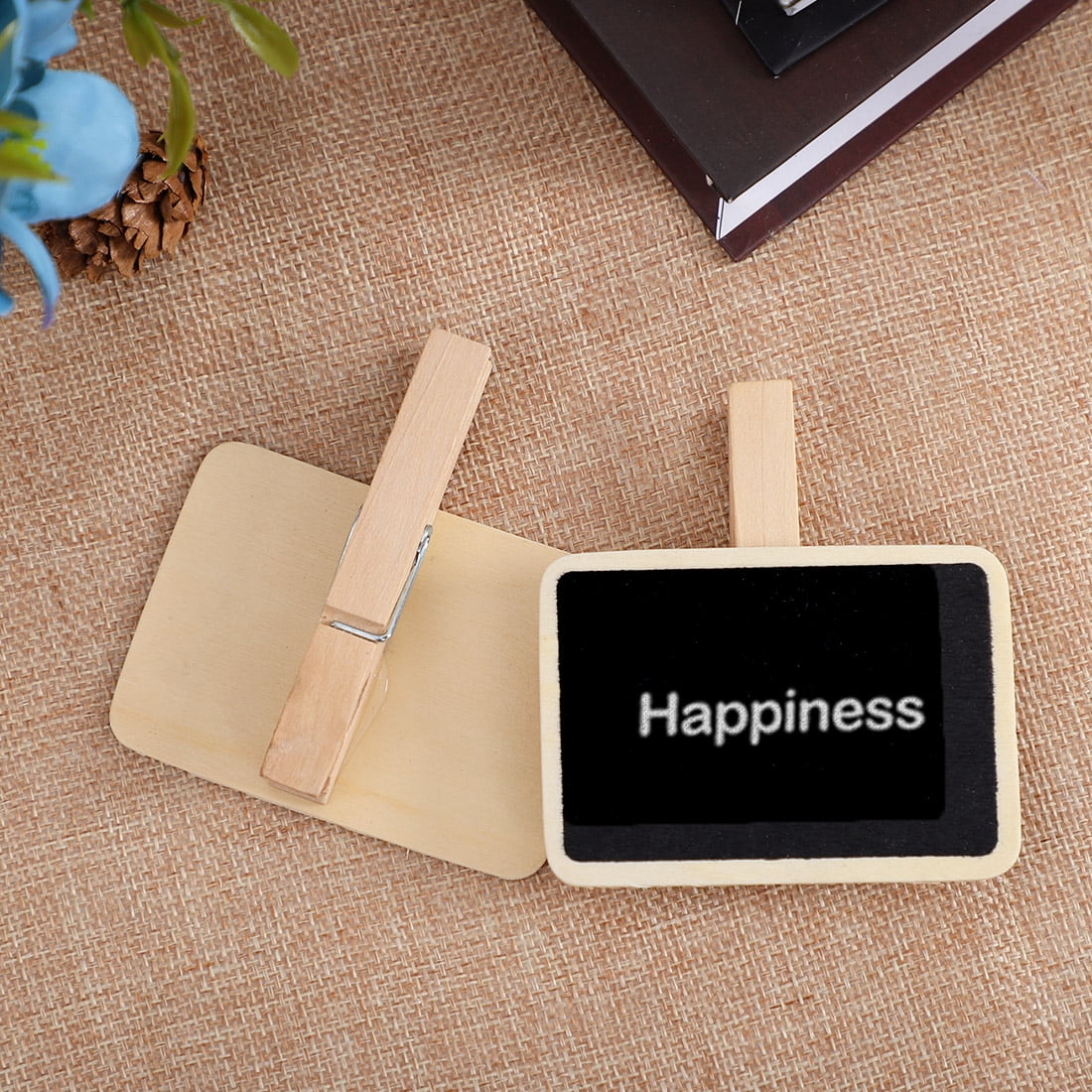 Unique Bargains 10 Pcs Mini Chalkboards with Clips for Weddings Party Message Board