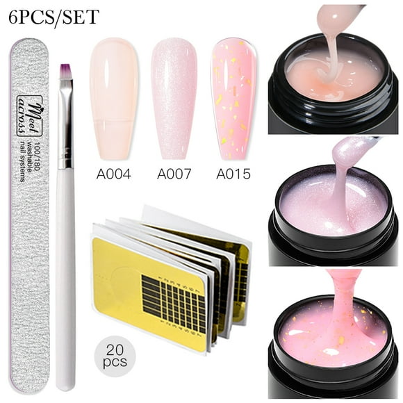 Juego de Gel para uñas de extensión Baby Boomer, constructor UV, uñas ombré, Gel de extensión rápida de camuflaje, Kits de Gel para decoración de uñas extendidas, manicura