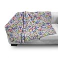thumbnail image 3 of Floral Soft Flannel Fleece Throw Blanket, Colorful Flower Petals Vibrant Watercolors Abstract Hand Drawn Spring Theme, Cozy Plush for Indoor and Outdoor Use, 60" x 80", Multicolor, by Ambesonne, 3 of 6