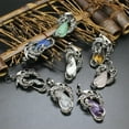 thumbnail image 2 of Natural Dragon Crystal Pendant Necklace Gem Stone Quartz Oval Man Women Healing, 2 of 5