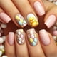 thumbnail image 1 of Uñas postizas a presión, regalos para mujeres, diseño de huevos de Pascua con diseño de pollitos y lunares, 24 unidades, 1 of 5