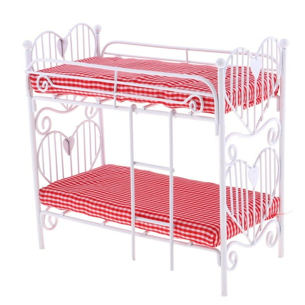 1:12 casa de muñecas miniatura Mini litera dormitorio mobiliario accesorio