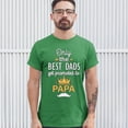 thumbnail image 3 of Tee Hunt Only The Best Dads Get Promoted to Papa T-Shirt Papaw Father's Day Men's Tee, Green, XX-Large, 3 of 5
