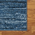 thumbnail image 3 of LR Home Aura 5'2" x 7'2" Navy Blue/Black Abstract Performance Adult Indoor Area Rug, 3 of 9