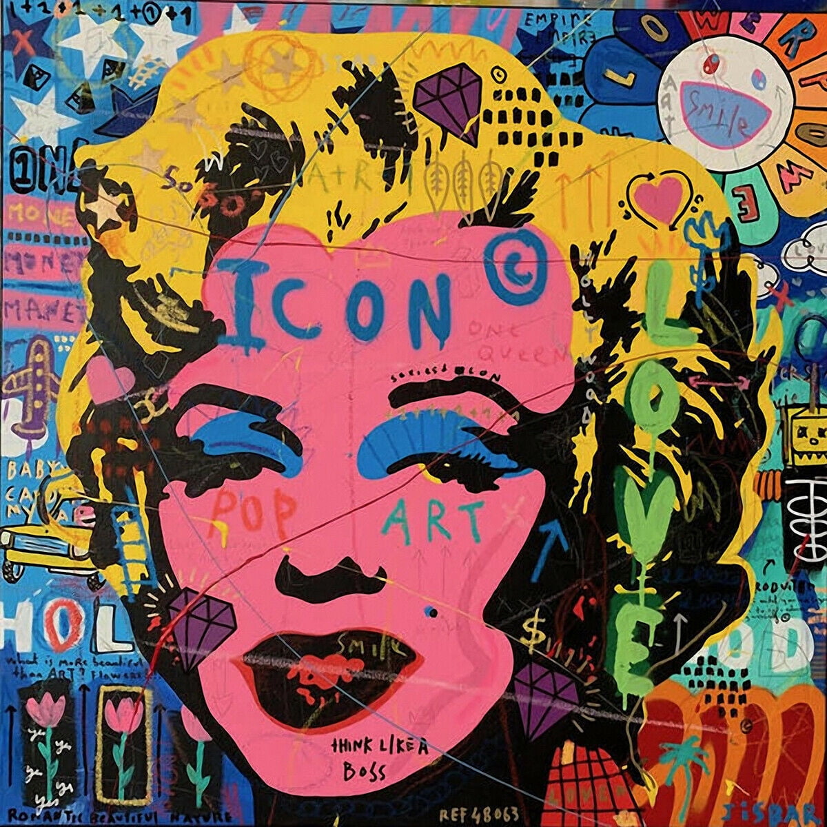 Frida Kahlo Pop XIII - CANVAS or PRINT WALL ART - Walmart.com