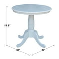 thumbnail image 6 of 30" Round Top Pedestal Wood Table with 2 Dining Chairs in White, 6 of 6