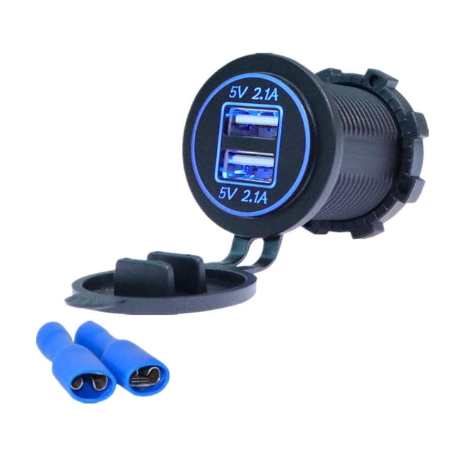 Cargador Doble USB YL TRD Iluminado 12v para Auto, Autobús y Camión