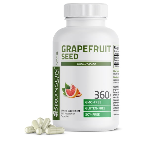Bronson Grapefruit Seed Extract Citrus Paradisi Supports Immune Health & Helps Maintain a Healthy Gastrointestinal Tract - Non-GMO, 360 Vegetarian Capsules