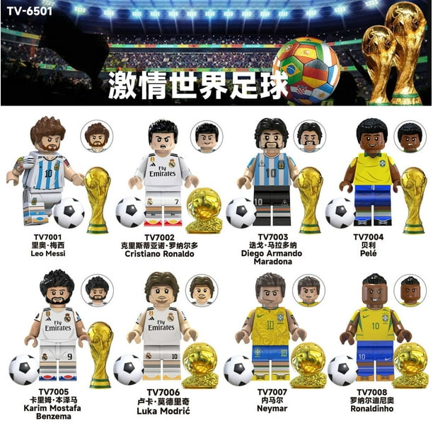 World Cup 8PCS Mini Figures – Famous Football Stars Ronaldinho