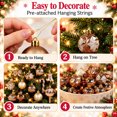thumbnail image 5 of Velmasee 30PCS Shatterproof Christmas Tree Ornaments Set - Assorted Shapes Hanging Christmas Ball Ornaments Baubles Set with Strings for Holiday Xmas Tree Home Party Decor, 5 of 7