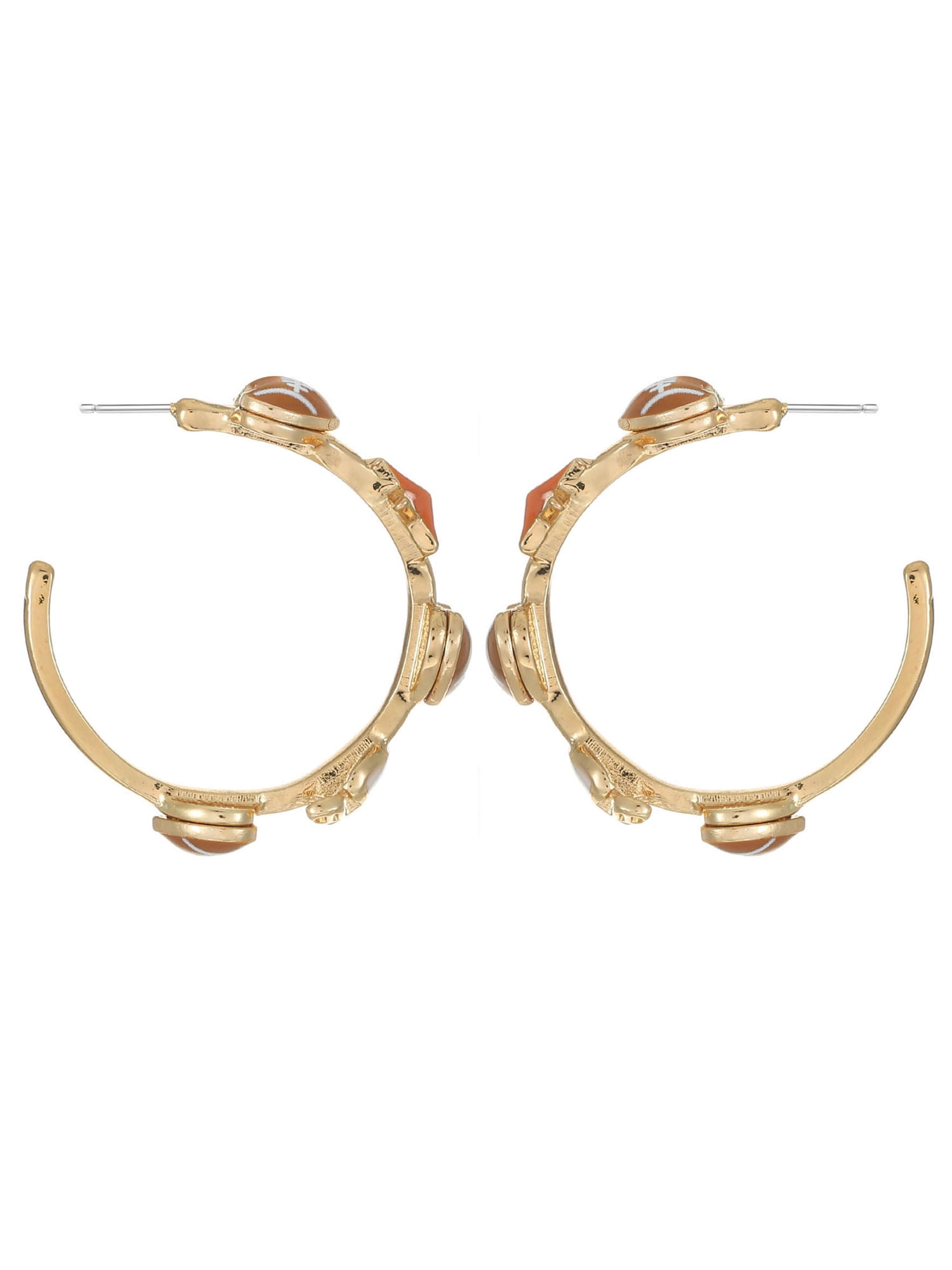Packed Party Kickoff Classic Football Hoop Earrings