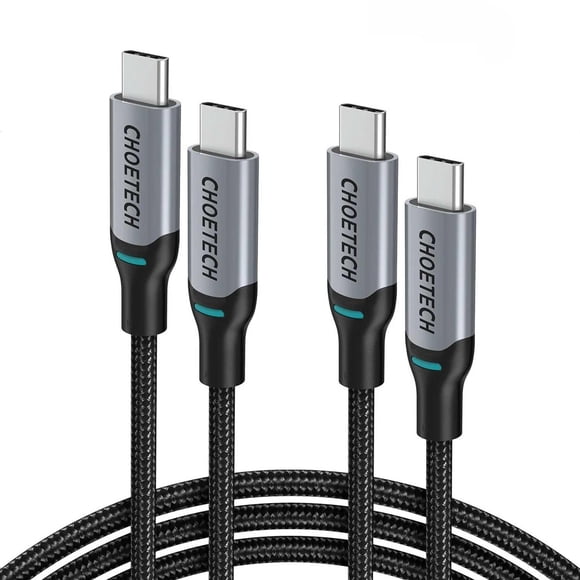Cable de Datos 2 x Choetech Reforzado USB-C a USB-C 1.8m 100W Universal 2 Piezas
