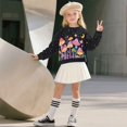 thumbnail image 3 of Xoenoiee Mushroom Butterfly Moon Star Print Girls Oversized Tunic Sweatshirt, Crewneck Long Sleeve Pullover with Side Slits, Long Loose Casual Top Fall Outfits, Size 13-14 Years, 3 of 7