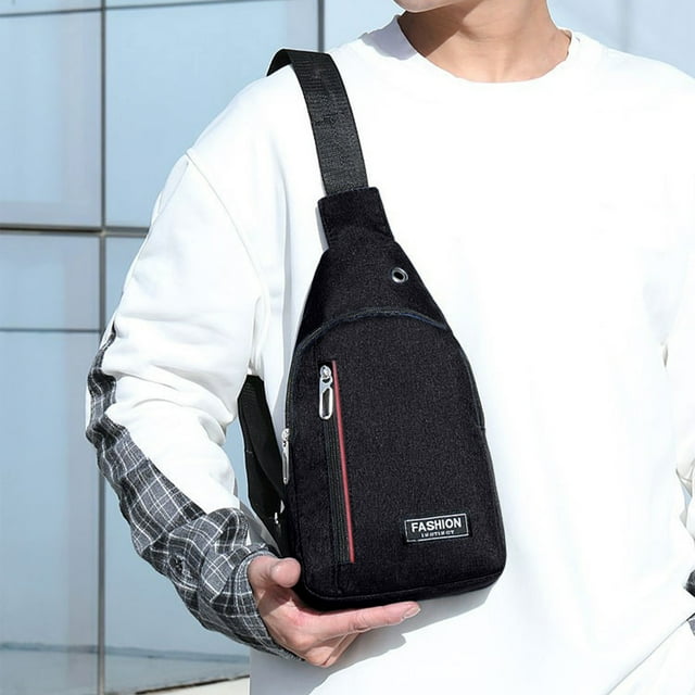 QTOCIO Fashionable Embroidery Shoulder Crossbody Bag Large Capacity Watertight Backpack With Data Hole