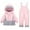 Pink, variant on lnmuld Two Piece Girls Snow Suit Insulated Snowsuit All Weather Winter Coat Pants Outfit for Cold Size:3-4 Years