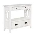 thumbnail image 5 of 36'' Farmhouse Console Table, Pine Wood Entry Sofa Table with 4 Drawers & 1 Storage Shelf,Classic Accent Table Side Table for Entryway Living Room Bedroom Hallway Kitchen(Antique White), 5 of 8