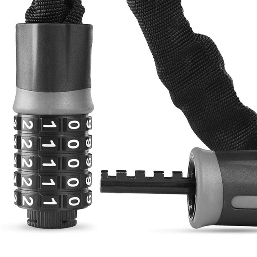 KALLORY High Security Combination Chain Bike Lock for Skateboards and Outdoor Use Anti-Theft Lock