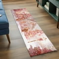 thumbnail image 5 of Christmas Kitchen Runner Rug 2x6 Washable Runners for Hallway Non Slip Pink Xmas Farmhouse Snowflake Tree Large Area Rug Indoor Floor Carpet for Bathroom Laundry Entryway Bedroom Living Room, 5 of 8