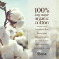 thumbnail image 5 of Bare Home Organic Cotton Duvet Cover Set, 260 Thread Count, Percale Weave, Full/Queen, Dusty Purple, 5 of 10