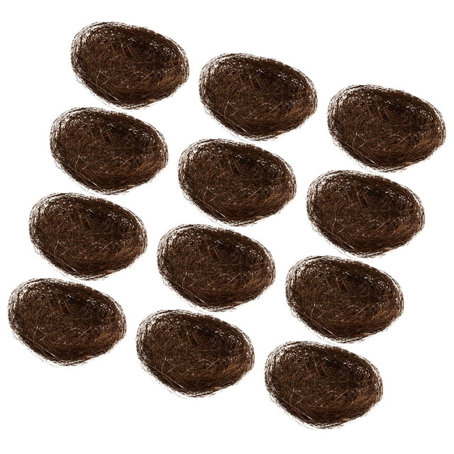 unbranded 12Ud Nido Simulado Para Pajaros En Fibra Natural Marrón Ideal Para