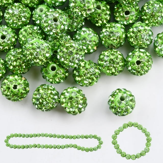 Perlas de arcilla con diamantes de imitación de 10 mm, 200 unidades, para manualidades, KESOCORAY