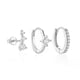 thumbnail image 1 of 3 Pairs Sterling Silver Earrings Set for Women Hypoallergenic Dainty 14K Gold Plated Studs Cartilage Earrings Trendy Cute Earring Stacks for Multiple, 1 of 5