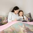 thumbnail image 5 of Feelyou Kawaii Anime Princess Twin Bedding Sets 7-Piece for Kid, Cartoon Easter Eggs Bedding Comforter Set, Sprint Butterfly Floral Reversible Sheet Sets, Ultra Soft Bedroom Decor, 5 of 8