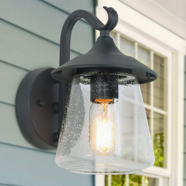 Outdoor Light Fixtures Wall Mount, Farmhouse Black Outdoor Wall Light