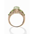 thumbnail image 2 of PalmBeach Jewelry 4.83 TCW Marquise-Cut Genuine Green Amethyst and Diamond Ring in 18k Gold-plated Sterling Silver, 2 of 5