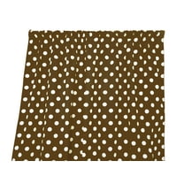 Cotton Curtain Polka Dots Print 58 Inch Wide / White on Brown