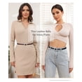 thumbnail image 5 of AWAYTR Skinny Reversible Faux Leather, Hole-Free Design, Gold Buckle Belt (Women's), 5 of 11