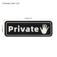 thumbnail image 2 of Uxcell Private Door Sign 6"x2" Self Adhesive Privacy Sticker Black 2 Pack, 2 of 6