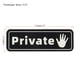 thumbnail image 2 of Uxcell Señal Privada para Puerta 6"x2" Etiqueta Adhesiva de Privacidad Negra, 2 of 7