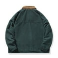 thumbnail image 3 of hopeusince Men Corduroy Jacket Winter Corduroy Jackets Men Retro Corduroy Coats Mens Streetwear Harajuku Bomber Jacket Oversized Coats Green XL, 3 of 3