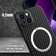 thumbnail image 4 of Carbon Fiber Texture Magsafe Case Compatible With Iphone 14/14 Pro/14 Plus/14 Pro Max, Magnetic Charging Cover, 4 of 5