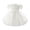 v#70White100, variant on Rggeeun Baby Girls Dress Solid Color Hollow Out Design Short Sleeve Crew Neck Floral Embroidery Knee Length With Pleated Ruffle Trim For Everyday Wear Delicate Sundress,White,12-24 Months