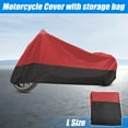 thumbnail image 7 of Unique Bargains Motorcycle Cover Motorbike Cover All Season Waterproof Rain Dust Sun Outdoor Protection 190T XXXL, Black Red, 7 of 7
