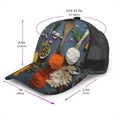thumbnail image 2 of Disketp Various Herbs And Spices In Spoons Print Trucker Hat Men Women - Mesh Baseball SnapBack Cap, 2 of 7
