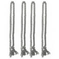 thumbnail image 7 of 37 Inch Cotton Blend Curtain Tieback Window Rope Curtain Buckle Tiebacks Clips Holder Grey, 4 Pack, 7 of 7