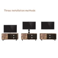 thumbnail image 6 of TV Console with Push-to-Open Storage Cabinet for TV up to 65in, Wood &glass TV Stand for Living Room Bedroom, Rustic Brown, 6 of 11