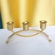 thumbnail image 3 of Juego de 3 candelabros, candelabro alto para velas cónicas, candelabro de metal para el hogar. Oro, 3 of 8