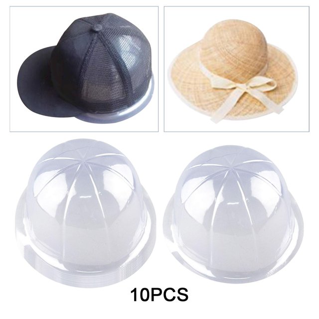 10 Uds gorra de béisbol Shaper Hat soportes de soporte tapas de mesa soportes de exhibición para el hogar tienda de deportes mantenimiento Rail Transi