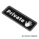 thumbnail image 3 of Uxcell Señal Privada para Puerta 9"x3" Etiqueta Adhesiva de Privacidad Negra, 3 of 7